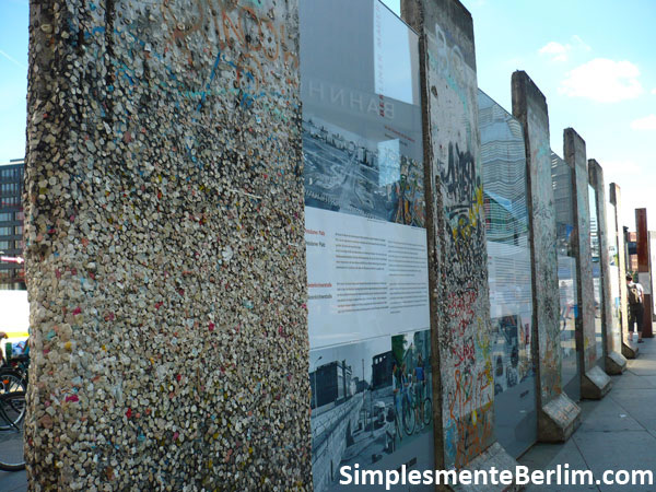 Fragmentos do muro de Berlim na Potsdamer Platz
