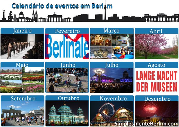Calendário com os principais eventos e festivais em Berlim