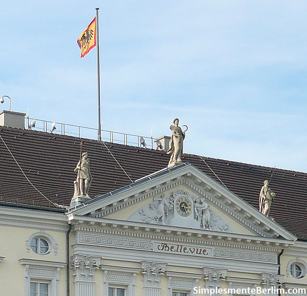 Bandeira do presidente alemão no Palácio Bellevue - a residência oficial