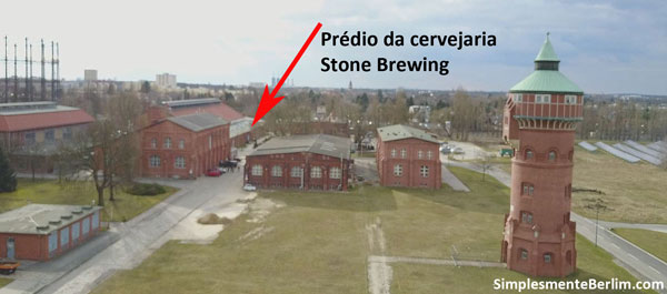 Localização do prédio da Stone Brewing